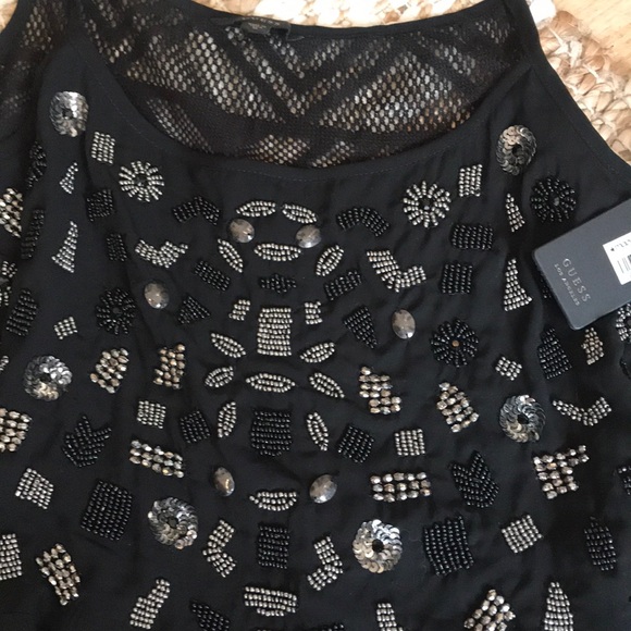 Beaded Black guess tank - Picture 2 of 4